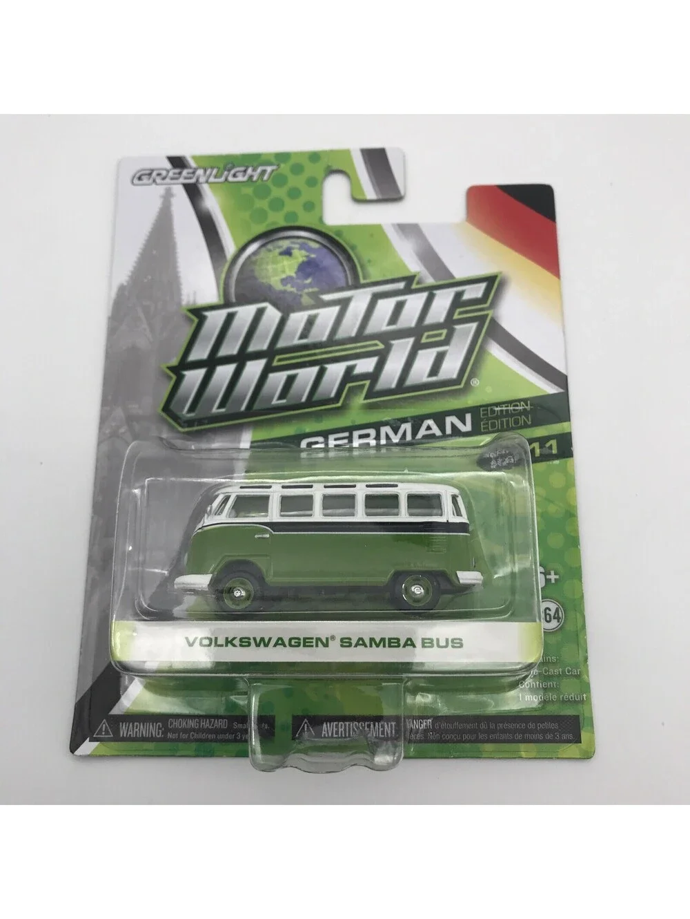 Volkswagen GREENLIGHT MOTOR WORLD GERMAN SERIES 11 SAMBA BUS GREEN WHITE